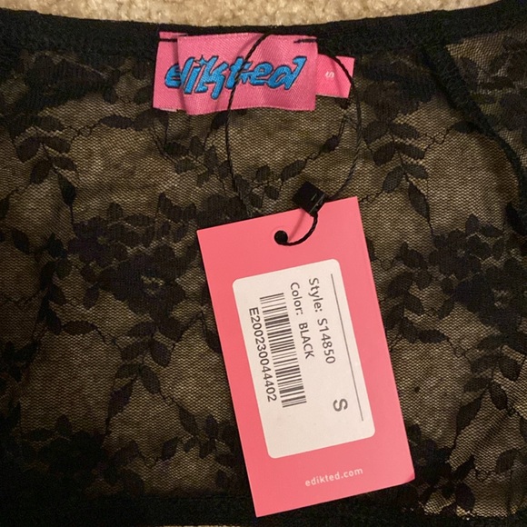 NWT Edikted Black Lace Sleeves - Picture 3 of 3